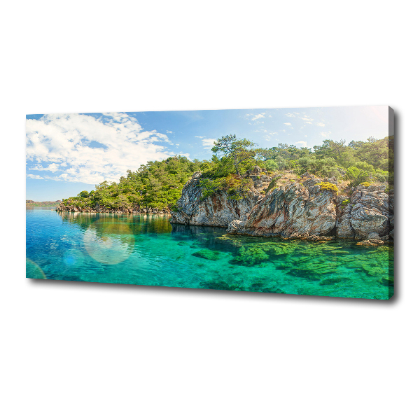Canvas foto Blauwe Lagune