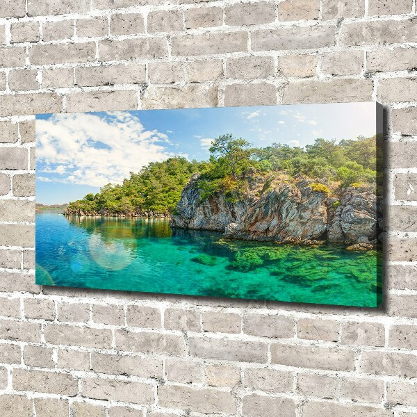 Canvas foto Blauwe Lagune