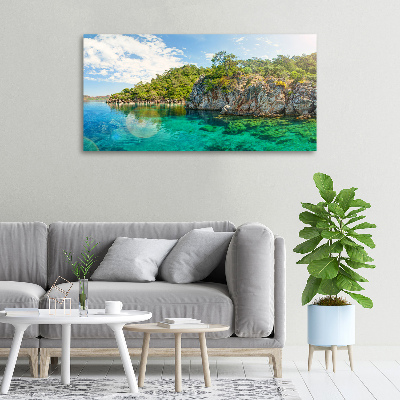 Canvas foto Blauwe Lagune