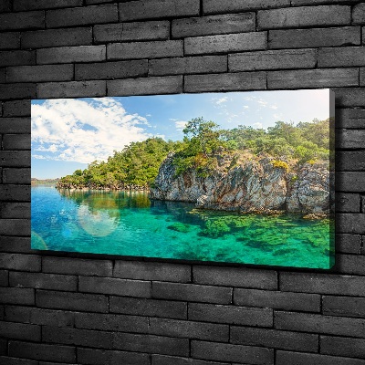 Canvas foto Blauwe Lagune