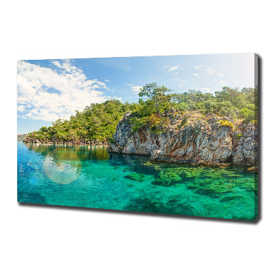 Canvas foto Blauwe Lagune