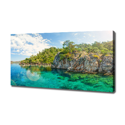 Canvas foto Blauwe Lagune