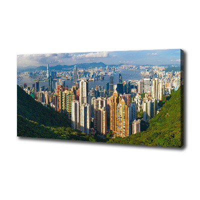 Foto canvas Panorama van Hongkong