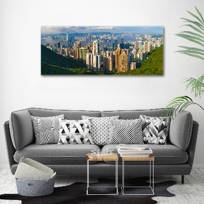 Foto canvas Panorama van Hongkong