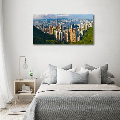 Foto canvas Panorama van Hongkong