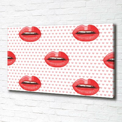Canvas schilderij Rode lippen
