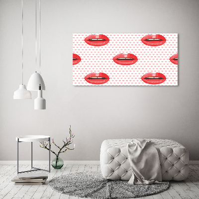 Canvas schilderij Rode lippen