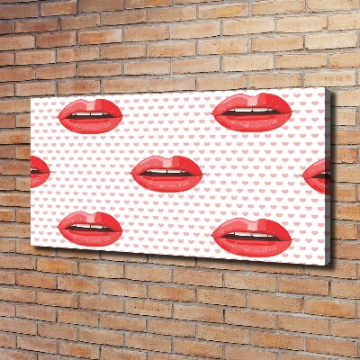 Canvas schilderij Rode lippen