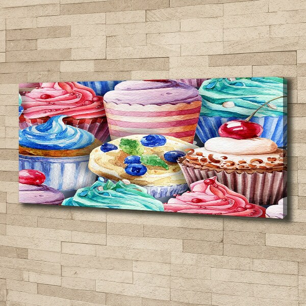 Foto canvas Kleurrijke cupcakes