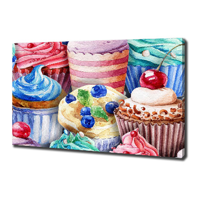 Foto canvas Kleurrijke cupcakes