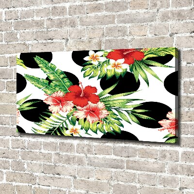 Canvas foto Hawaiiaanse bloemen