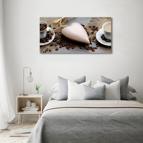 Canvas foto Koffie met melk