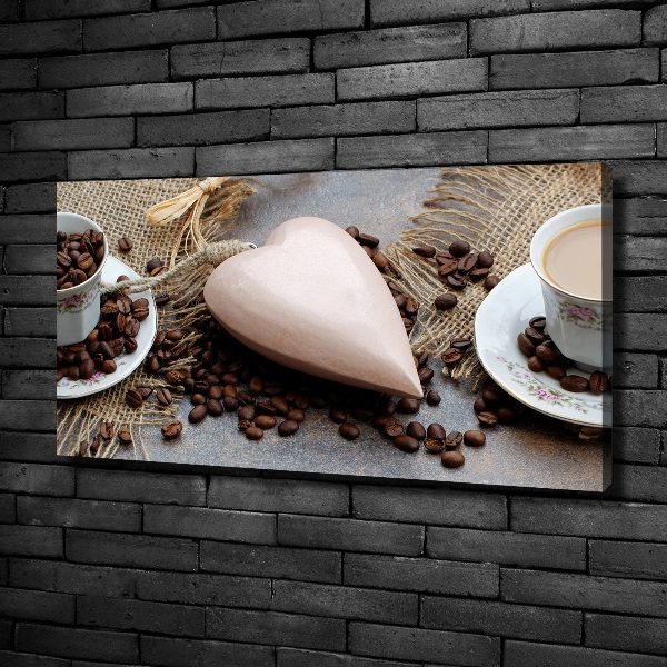Canvas foto Koffie met melk