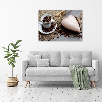 Canvas foto Koffie met melk