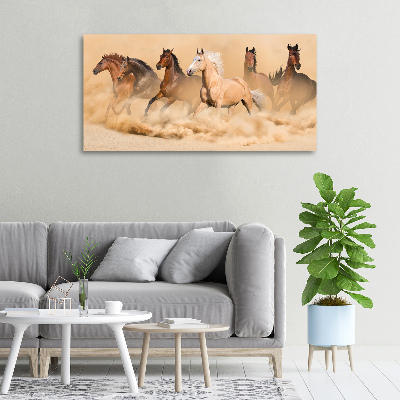 Canvas schilderij Woestijnpaarden