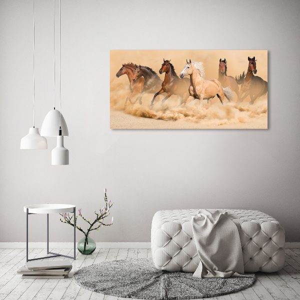 Canvas schilderij Woestijnpaarden