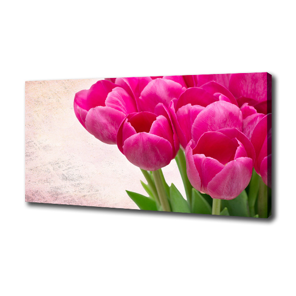 Foto canvas Roze tulpen
