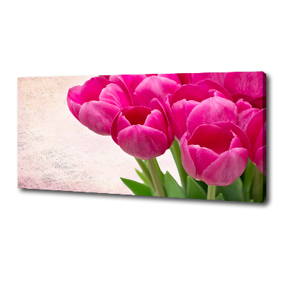 Foto canvas Roze tulpen