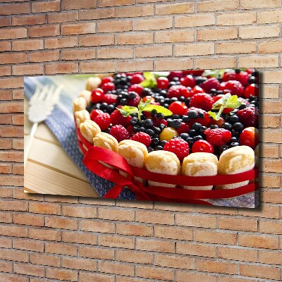 Schilderij op canvas Bosvruchtentaart