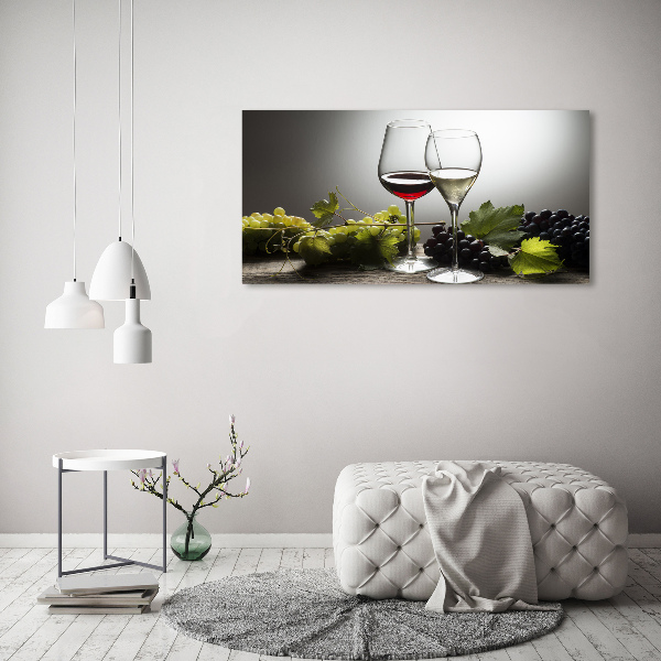 Foto canvas Wijn en druiven