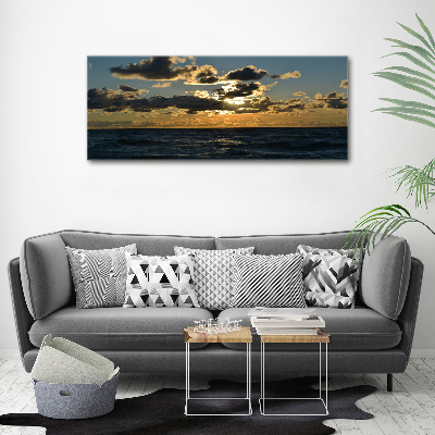 Foto canvas Zonsondergang boven de zee
