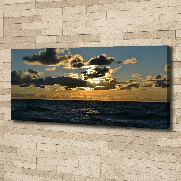 Foto canvas Zonsondergang boven de zee