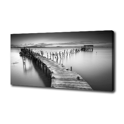 Canvas foto Houten steiger