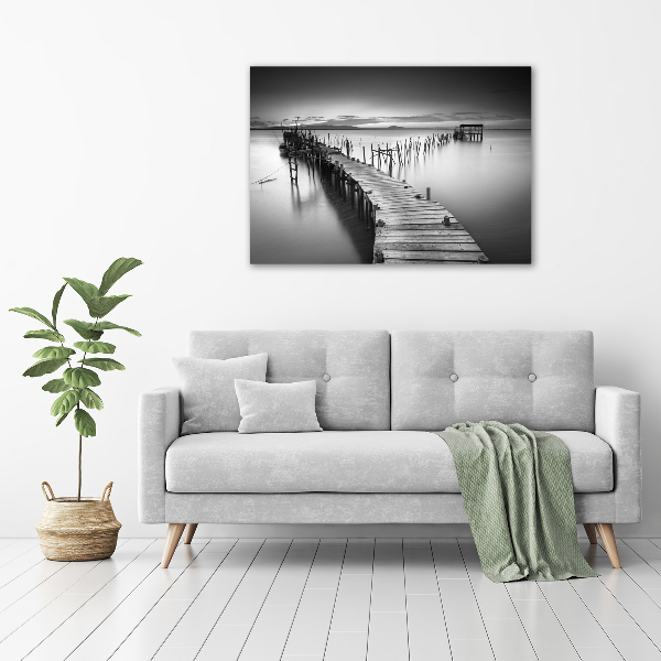 Canvas foto Houten steiger