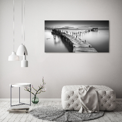 Canvas foto Houten steiger