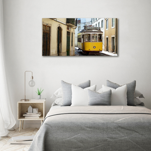 Foto canvas Tram vanuit Lissabon
