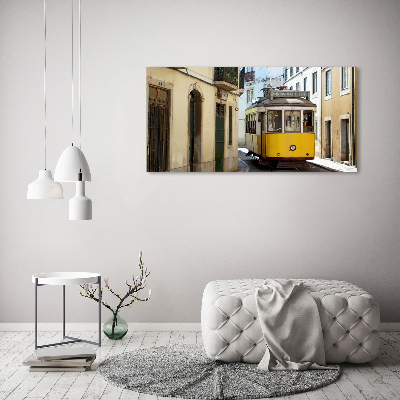 Foto canvas Tram vanuit Lissabon