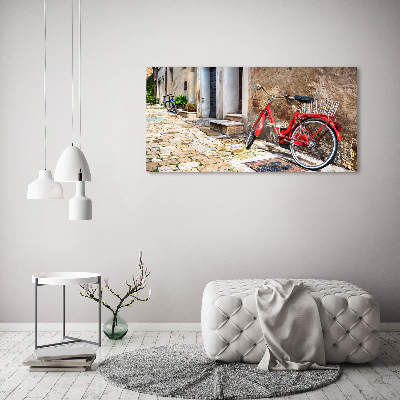 Foto op canvas Rode fiets