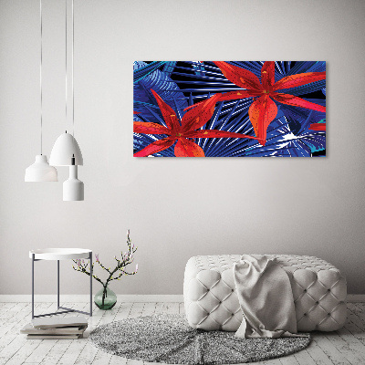 Canvas foto Tropische bloemen