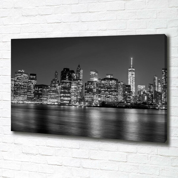 Foto op canvas Manhattan 's nachts