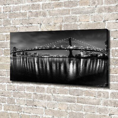 Canvas foto Manhattan 's nachts