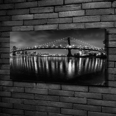 Canvas foto Manhattan 's nachts