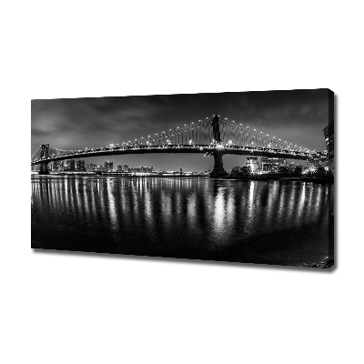 Canvas foto Manhattan 's nachts