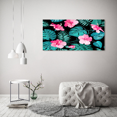 Schilderij op canvas Tropische bloemen