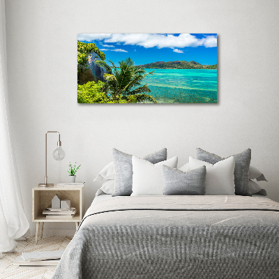Canvas foto Seychellenkust