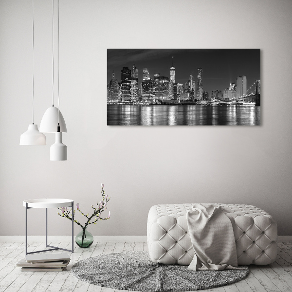 Schilderij op canvas Manhattan 's nachts