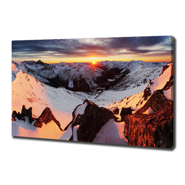 Foto canvas Bergen in de winter