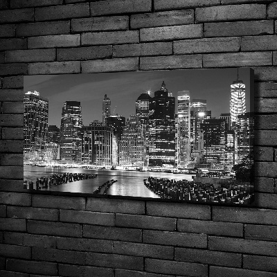 Schilderij op canvas Manhattan 's nachts