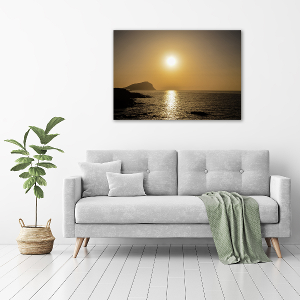 Foto op canvas Zonsondergang aan zee