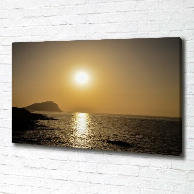 Foto op canvas Zonsondergang aan zee
