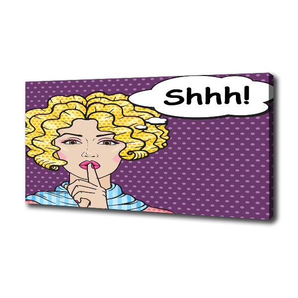 Canvas foto Stripboekvrouw