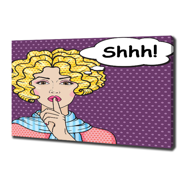 Canvas foto Stripboekvrouw