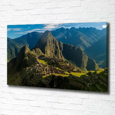 Canvas foto Ruïnes van Machu Picchu