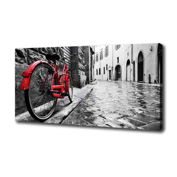 Canvas foto Rode fiets