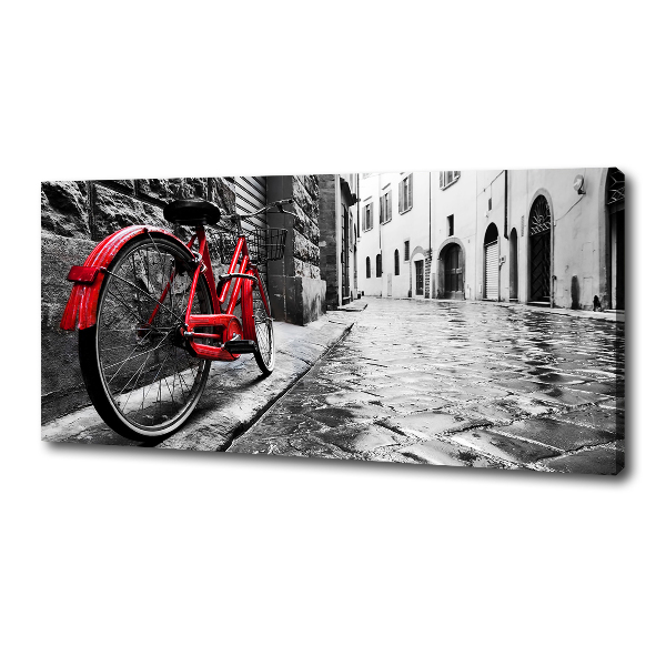 Canvas foto Rode fiets