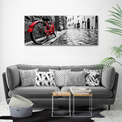 Canvas foto Rode fiets